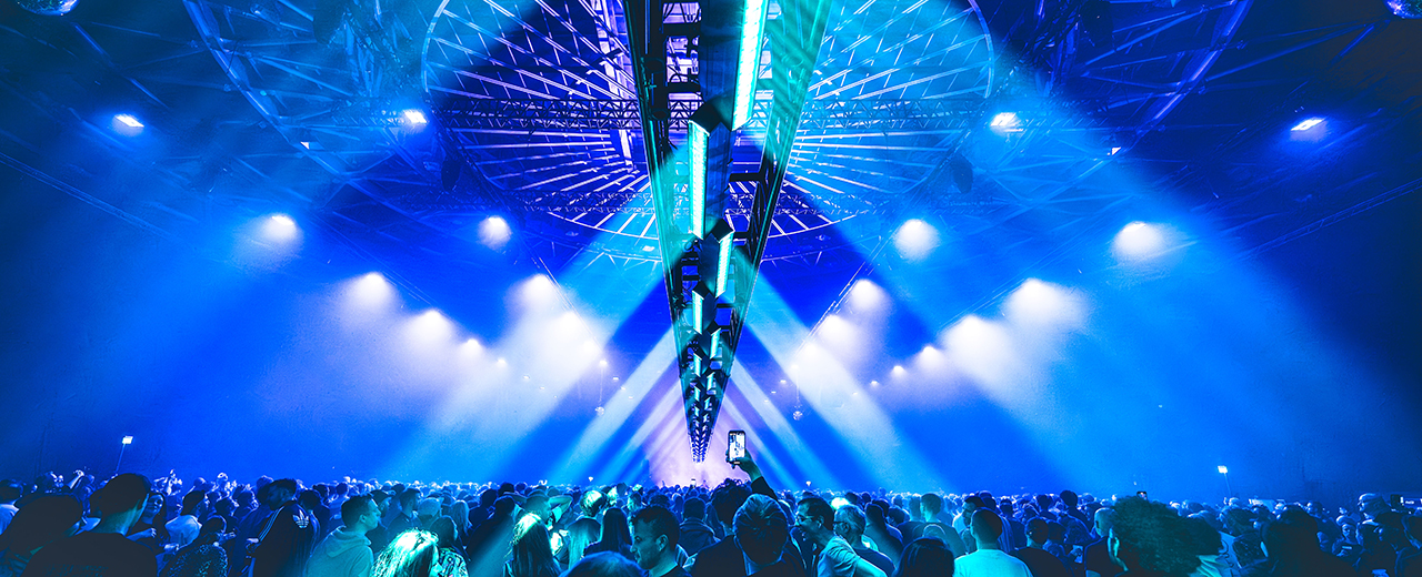 UFO - Four Tet image with lasers.